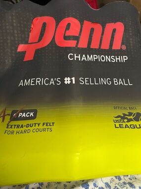 Championship Tennis Balls - Yellow (4 Pack)